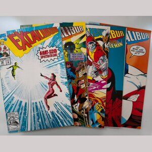 Lot of 5 Excalibur Comic Book 50 51 52 53 54 1992 Marvel Run Spider-Man 90s X